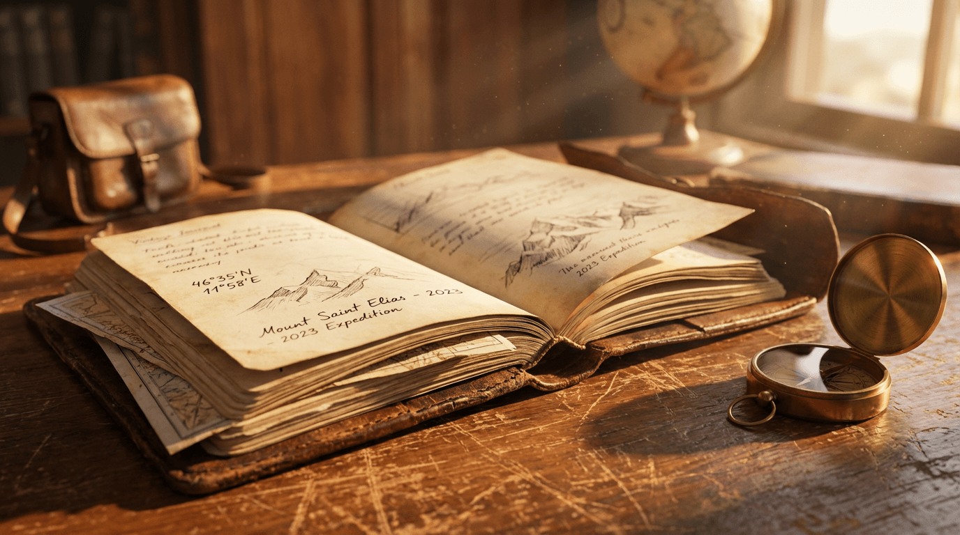 Hands holding away day planning materials and train tickets