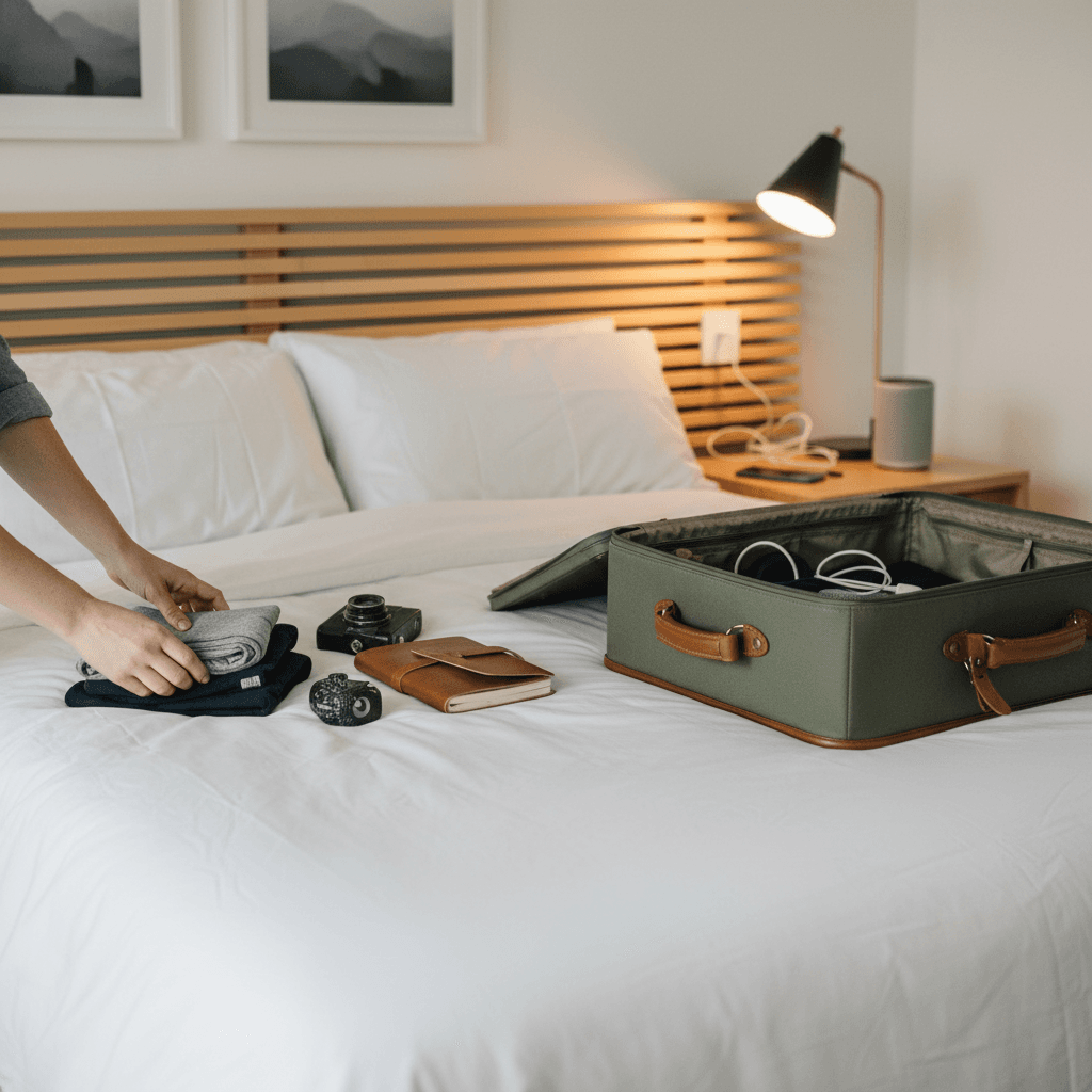 Away fan settling into recommended hotel accommodation